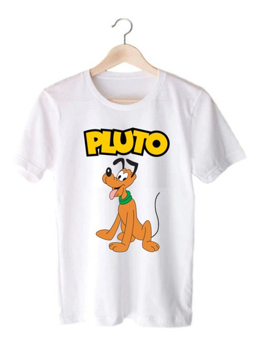 Remera Blanca Pluto - El Perro - Serie/gamer