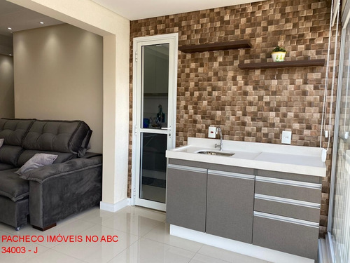 Apartamento 02 Dormitórios Moveis Planejados 74m C/suíte 1vg Terraces - Centro Sbc - Ap216v - 34528281