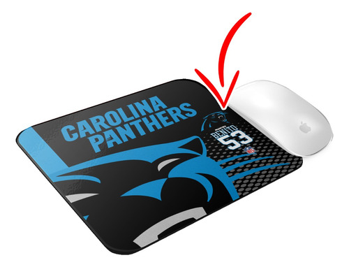 Mousepad Personalizado Carolina Panthers Con Tu Nombre