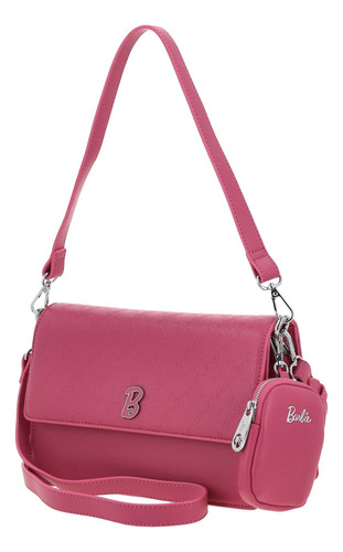 Bolso Tipo Baguette Barbie Gorétt Con Monedero America P25 Rosa Liso Níquel Rosa