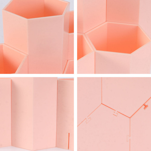 Caja De Almacenamiento De Escritorio Con Soporte Hexagonal P
