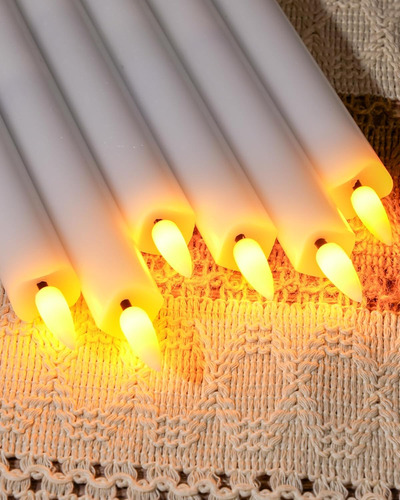 Velas Cónicas Sin Llama Control Remoto Temporizador Re...