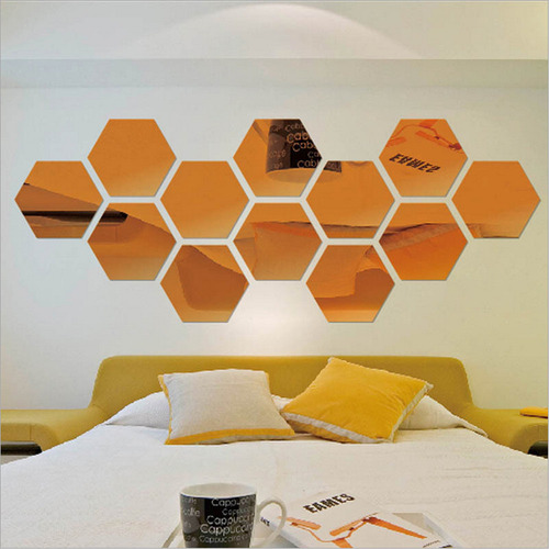 7 Piezas 3d Espejo Hexagonal Vinilo Adhesivo De Pared Desmon