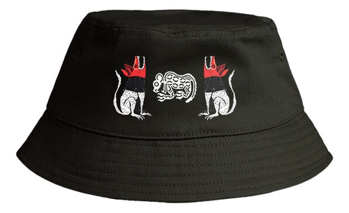 Gorro Pesquero Caifanes Lobos Negro Estampado