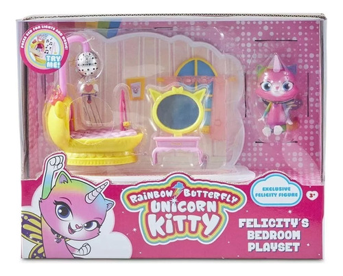 Playset Bedroom Felicity's Rainbow Butterfly Unicorn Kitty