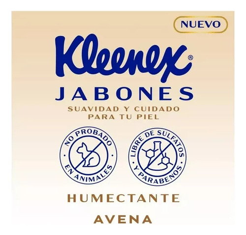 2 Jabón Líquido Corporal Kleenex Avena 400ml