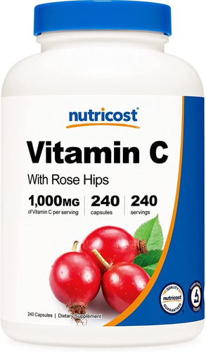 Nutricost Vitamina C With Rose Hips 1000mg 240 Caps