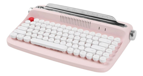 Teclado Mecânico Retrô 84 Teclas Bt Retro Clássico Rosa