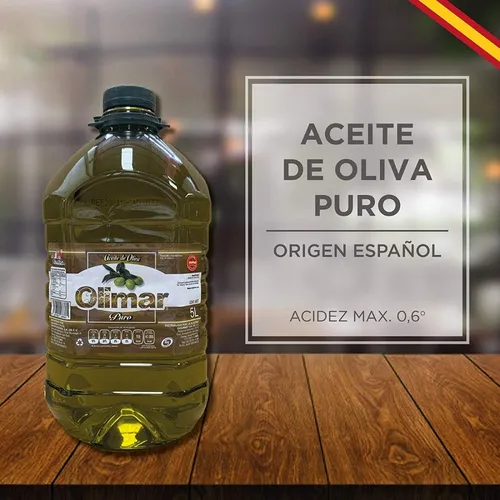 Imagen 2 de 2 de Aceite De Oliva Puro Español Olimar 5 Litros ¡envío Gratis!