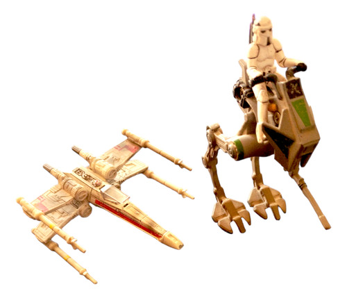 Figuras De Acción Star Wars At-rt Y X Wing Titanium Series (Usado)