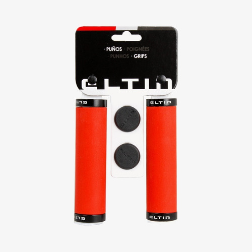 Imagen 2 de 2 de Puño De Bicicleta Eltin Silicona Touch, Rojo