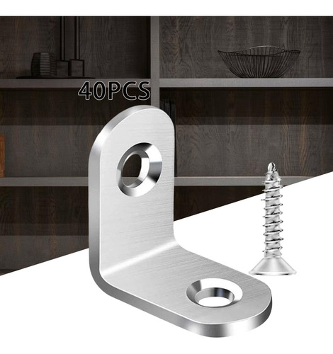 * 40x Soporte En L Soporte De Esquina En 20 Mm X 20 Mm X 16