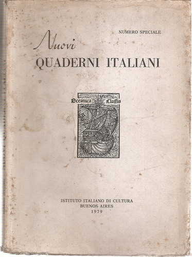 Nuovi Quaderni Italiani Instituto Italiano Cultura Bsas 1979