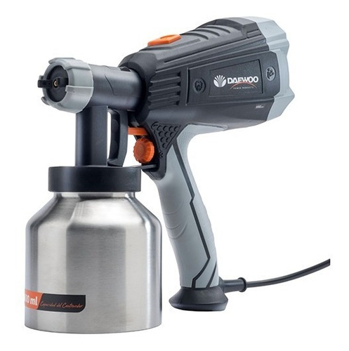 Imagen 3 de 9 de Equipo Pistola Pintar Daewoo 500w Tasa Metalica Pico Bronce