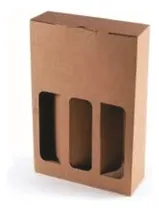 Comprar Caja 3 Botellas Cartón Micro Corrugado Cartulina Copa Chop
