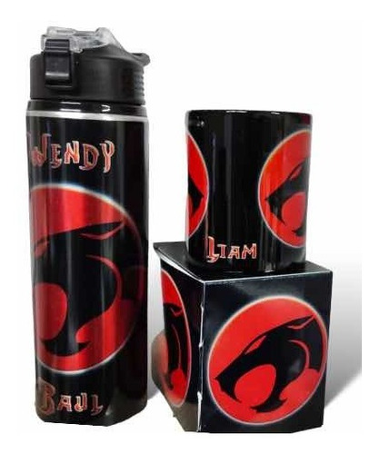Cilindro Para Agua + Taza Thundercats