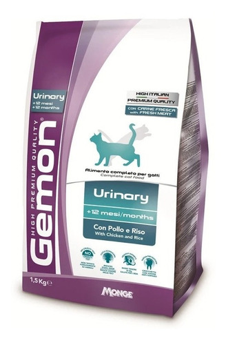 Gemon High Premium Urinary Pollo Y Arroz 1. 5 Kg Con Regalo