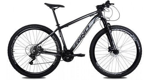 Bicicleta Rino Everest 29 Freio Disco 21v Câmbios Shimano Cor Preto/Prata Tamanho do quadro 19