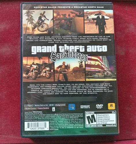 Grand Theft Auto San Andreas ( Playstation 2 Ps2 ) 10v ^_^ (Usado)