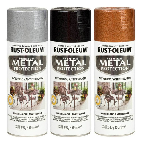 Aerosol Spray Anticorrosiva Martillado Plata Metal Rust Oleu
