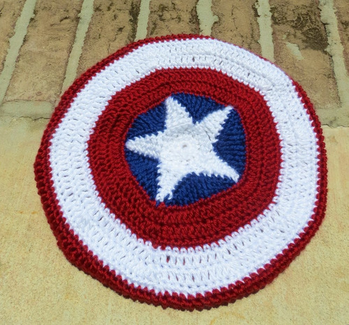 Imagem 3 de 4 de Boina Beanie Capitao America Touca Gorro De Crochê Feminina
