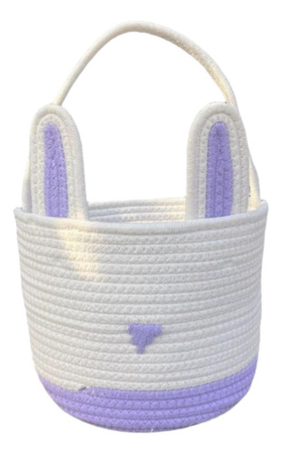 Canasta De Pascua Bolsa De Huevos De Pascua Cuerda Tejida