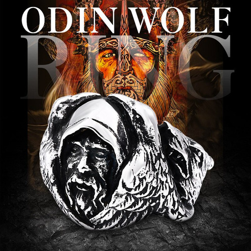 Anillo De Plata De Cuervo De Odin De Mitología Nórdica Para