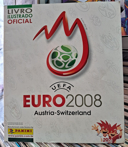 Livro Ilustrado Álbum Uefa Euro 2008 Austria Panini Incomple (Usado)