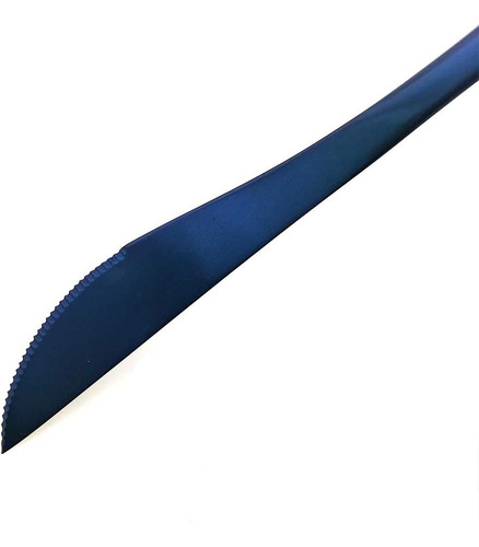 Jankng Juego De Cubiertos De Acero Inoxidable Azul De Luj...