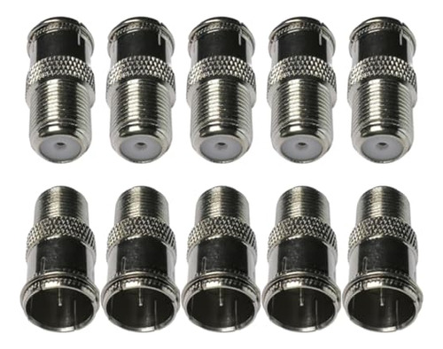 Pack De 10 Adaptadores Tv F Tipo: Conversin Rpida Coaxial
