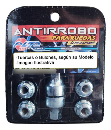 Imagen 2 de 3 de Tuercas Antirrobo Ford Ecosport (desde Año 2013)