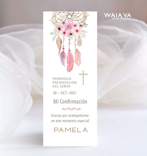Imagen 5 de 10 de Tarjetas Confirmación Nenas Señalador X 3u