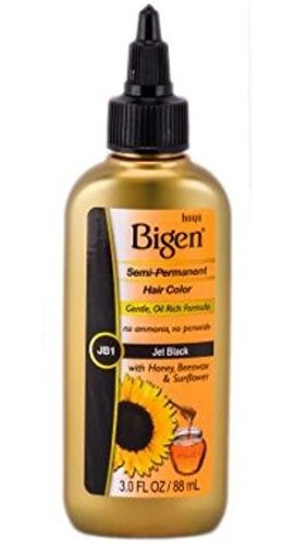 Bigen Semi Permanent Hair Color #jb1 Jet Black, 3 Oz (pack O