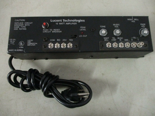 Bogen Lu10wamp 10w Telephone Paging Amplifier Used Free  Ggq