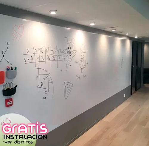 Imagen 1 de 4 de Pizarra Adhesiva Plumon Vinil 1.5x2mts Autoadhesiva Vinilo
