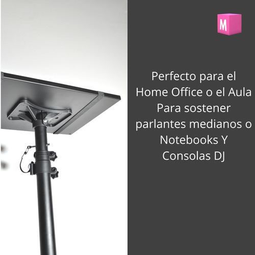 Imagen 4 de 10 de Soporte De Proyector Tripode Plegable Bandeja Metal Mesa