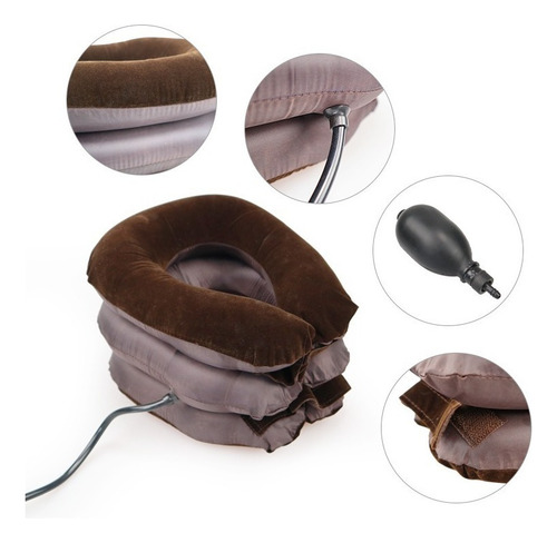 Collarín Para Tracción Cervical Inflable Suave Alivia Dolor 0