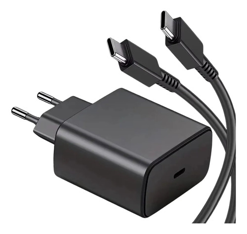 Carregador Usb C 45w Turbo Para Xiaomi Poco F7 Ultra Preto