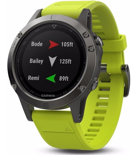 Garmin Fenix 5 Gris Correa Silicona Amarilla 47mm Smartwatch