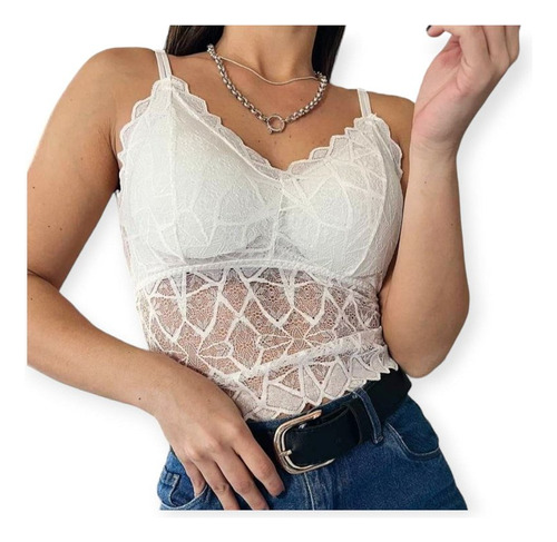 Top Encaje O Bralette Con Push Up Espalda Cruzada Athenea