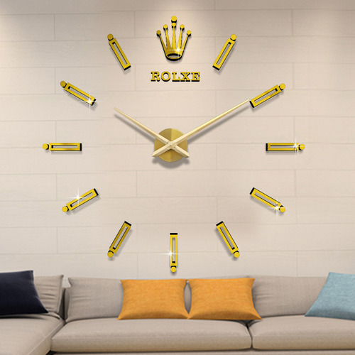 Gold - Reloj De Pared Hicat Laborious, Diseño Simple, Creati
