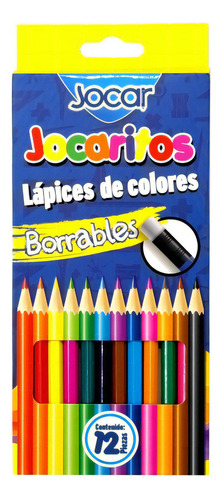 Colores Jocar Largo Borrable C/12 Paq. C/5 Piezas
