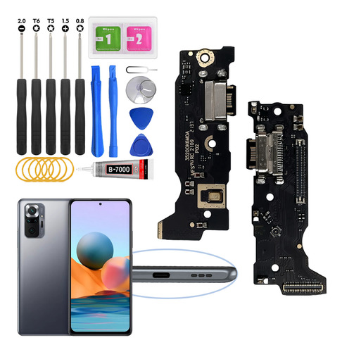 Centro De Carga Para Redmi Note 10 Pro M2101k6g M2101k6r Con Ic Carga Rápida