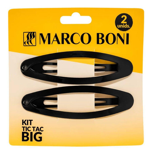 Kit 2 Presilhas Tic Tac De Cabelo Grande Marco Boni