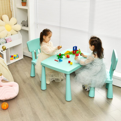 Juego De Mesa Y Silla Para Niños 3 Piezas De Plástico