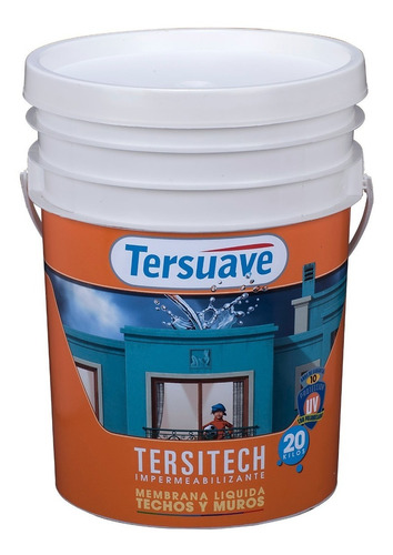 Tersitech Membrana Liquida Techos Y Muros Semimate 20 Kg