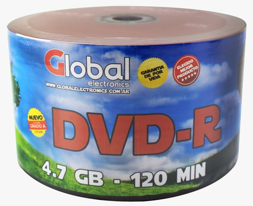 Dvd Virgen Global-r Estampado X50 Capacidad 4.7gb 8x