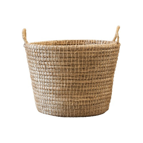 Canasto Organizador Fibras Natural Gde Rattan Cesto De Ropa