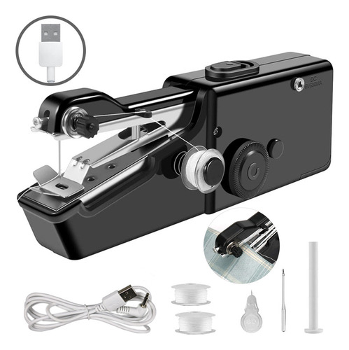 Kit De Máquina De Coser Usb Eléctrica Hheld Mini Inalámbrico