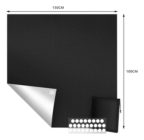 Cortina Opaca Portátil Tratamiento De Ventana Cortina 100cm